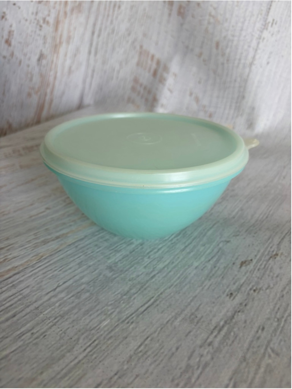 Tupperware Food Storage Bowl with Lid One Size Teal White
